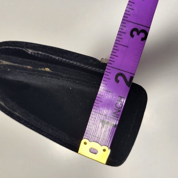 Black Velvet Clutch Purse with Crystal Accents - Picture 3 of 7